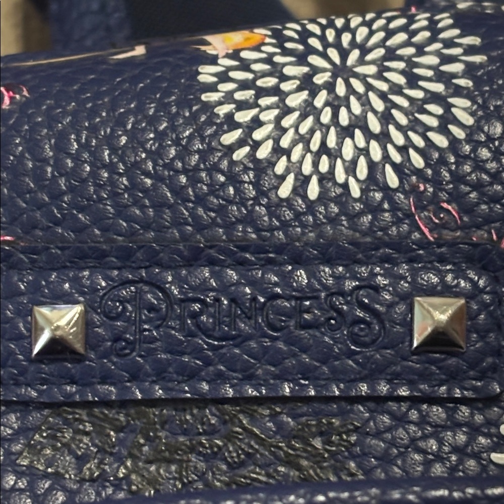 Disney Princess Navy Textured Bag with Floral Accents - Picture 3 of 8